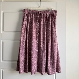 LuLaRoe Marsha Floral Midi Skirt